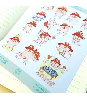 مجموعه استیکر قارچولی